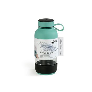 Bottle to go turquoise (verre)* 9