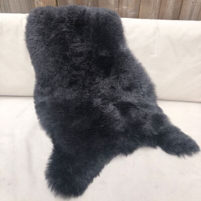 Natural Black Icelandic Shorn 50mm Sheepskin Hide | Luxury Sheep Skin - Large