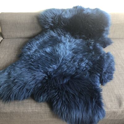 Icelandic Sheepskin Bright Navy Blue L 100-110cm