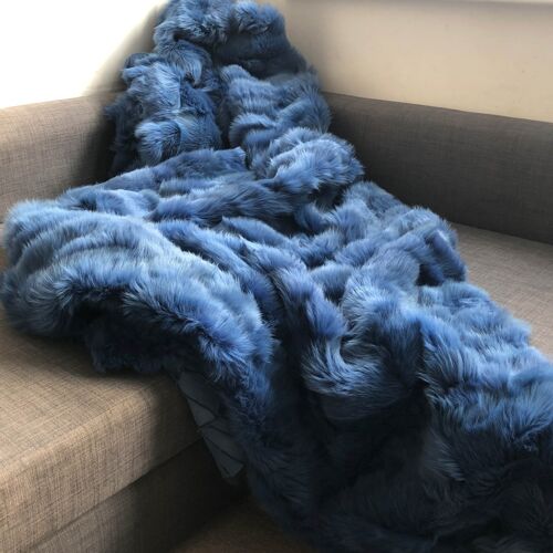 Bleu de Mer Toscana Shearling Throw | Rug | Wildash London - 125cm x 180cm