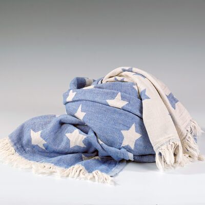 Starbright Throw Royal Blue | 100% Organic Cotton