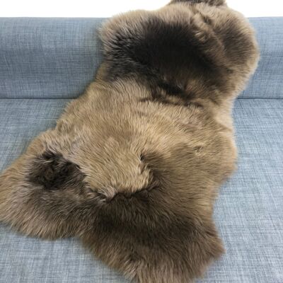 Swedish Sheepskin Rug Sheep Skin Throw - Dark Toffee - Hygge Nordic Décor