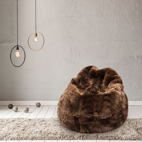 Sheepskin Beanbag Chair Icelandic Shorn Russet Sheepskin Bean Bag - Large