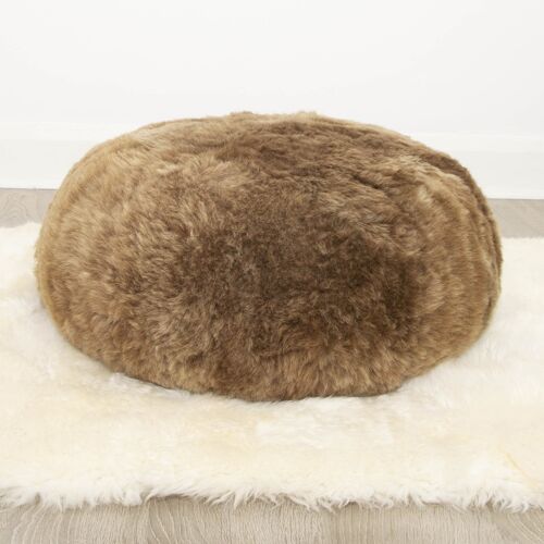 Hot Buns Sheepskin Pouffe - Icelandic Shorn Fur ALL COLOURS - Cool Grey