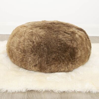 Hot Buns Sheepskin Pouffe - Icelandic Shorn Fur ALL COLOURS - Duck Egg Blue