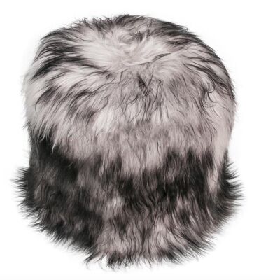 The Boudoir Sheepskin Pouffe - Icelandic Long Fur ALL COLOURS - Warm Grey