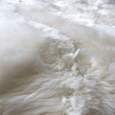 The Boudoir Sheepskin Pouffe - Natural British Brown - British White