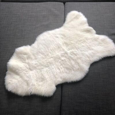 Luxurious British Sheepskin Rug Hide Ivory White Small Short Fur