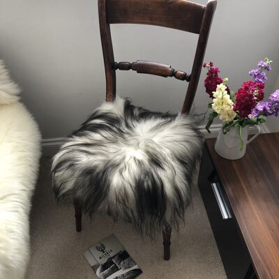 Icelandic Sheepskin Square Seat Cover 37cm ::: Timberwolf