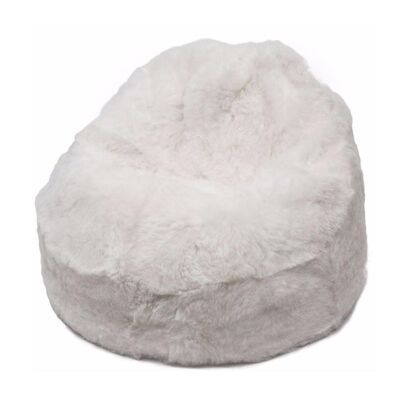 Sheepskin Beanbag Chair 100% Natural Icelandic Shorn 50mm Bean Bag ALL COLOURS - Giant - Natural White