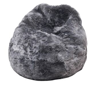 Pouf en Peau de Mouton 100% Naturel Islandais Shorn 50mm Pouf TOUTES LES COULEURS - Géant - Graphite 2