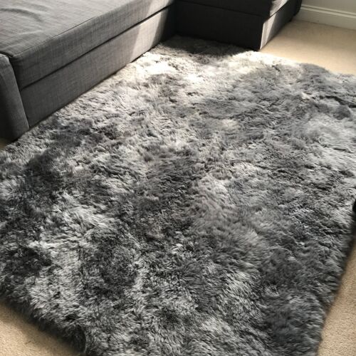 Gorgeous Icelandic Sheepskin Rug Cool Grey Shorn 50mm Straight Edges Rectangular ALL SIZES AVAILABLE - 60cm x 120cm