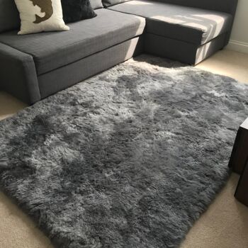 Magnifique Tapis Islandais en Peau de Mouton Gris Frais Tondu 50mm Bords Droits Rectangulaire TOUTES LES TAILLES DISPONIBLES - 60cm x 120cm 7