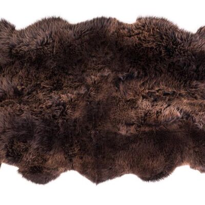 British Sheepskin Rug 100% Natural Brown Sheep Skin Throw ALL SIZES available Double, Triple, Quad, Penta, Sexto, Octo - Double Side by Side