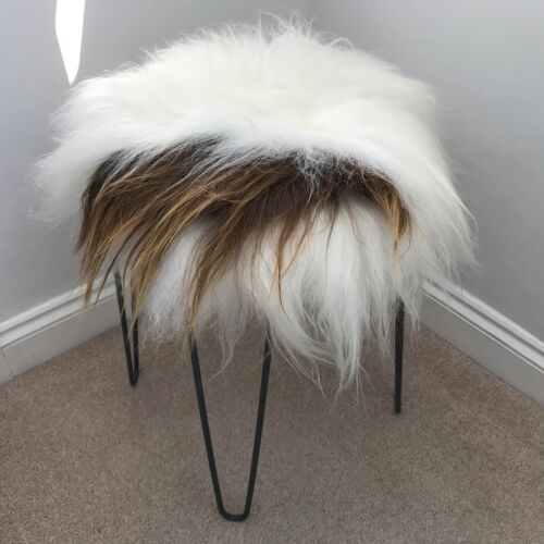 Icelandic Sheepskin Roundie Seat Pad Creams / Browns Longhair 35cm