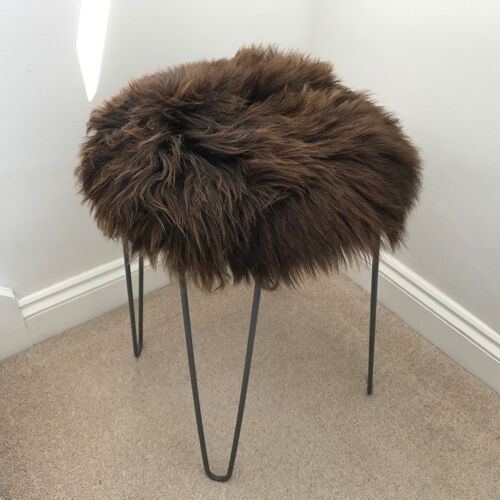 British Sheepskin Roundie Brown Natural Undyed ::: Seat Cover 35cm