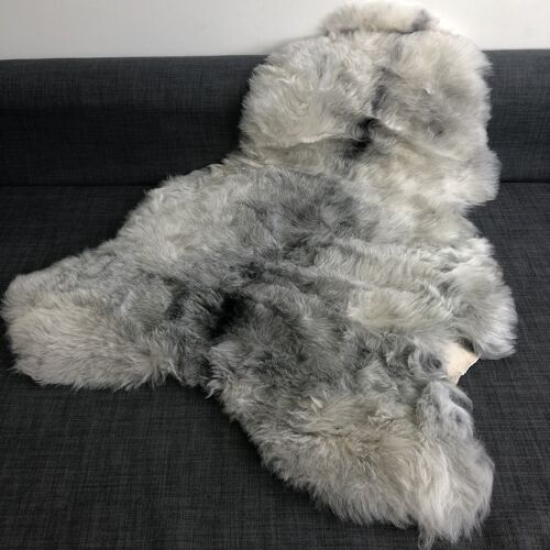 Natural Grey Icelandic Shorn 50mm Sheepskin Hide | Luxury Sheep Skin - Large