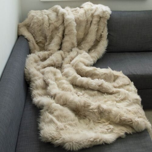 Light Honey Gold Shearling Throw | Shearling Rug - 85cm x 220cm