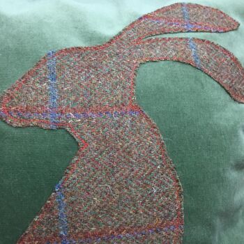 Harrold le Hare Lop Eared Islay Tweed Coussin Campagne - 55cm x 55cm 4