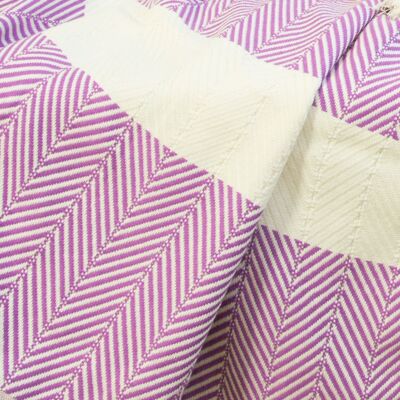 Chevron Organic Cotton Heavyweight Throw - Dewberry