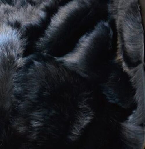 Florence Pocket Scarf 100% Toscana Shearling Fur - Ink Black