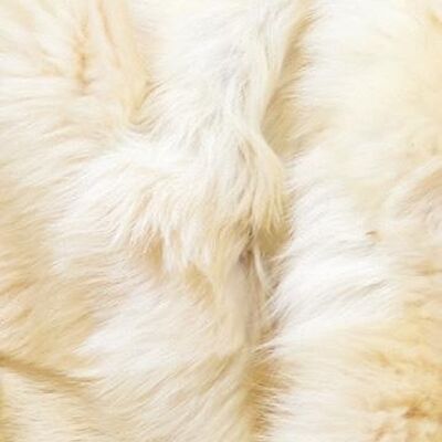 Florence Pocket Scarf 100% Toscana Shearling Fur - Clotted Cream