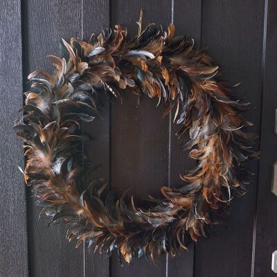 Natural Schlappen Feather Wreath Large 60cm