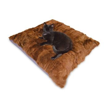 Lit pour animal de compagnie en peau de mouton 90 cm - Choisissez les options - Caramel brûlé 6