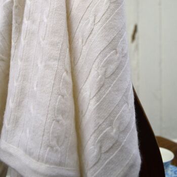 Couverture pour bébé 100 % pur cachemire en tricot torsadé Heritage 4