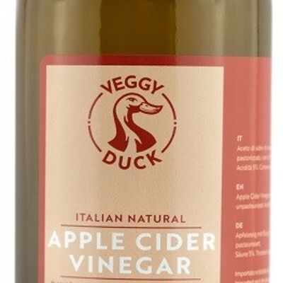 Aceto Di Sidro Di Mele Naturale Crudo Italiano Con La Madre (500ml) - Non filtré | non pasteurisé | Senza OGM | Végétalien