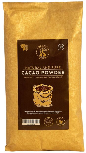 Cacao Naturale en Polvere (1Kg) - Crudo e Puro | non zuccherato | Senza OGM 1