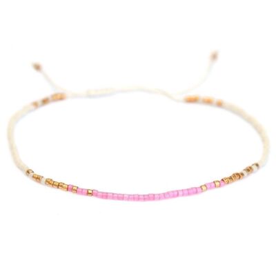 Bracelet Miyuki white pink