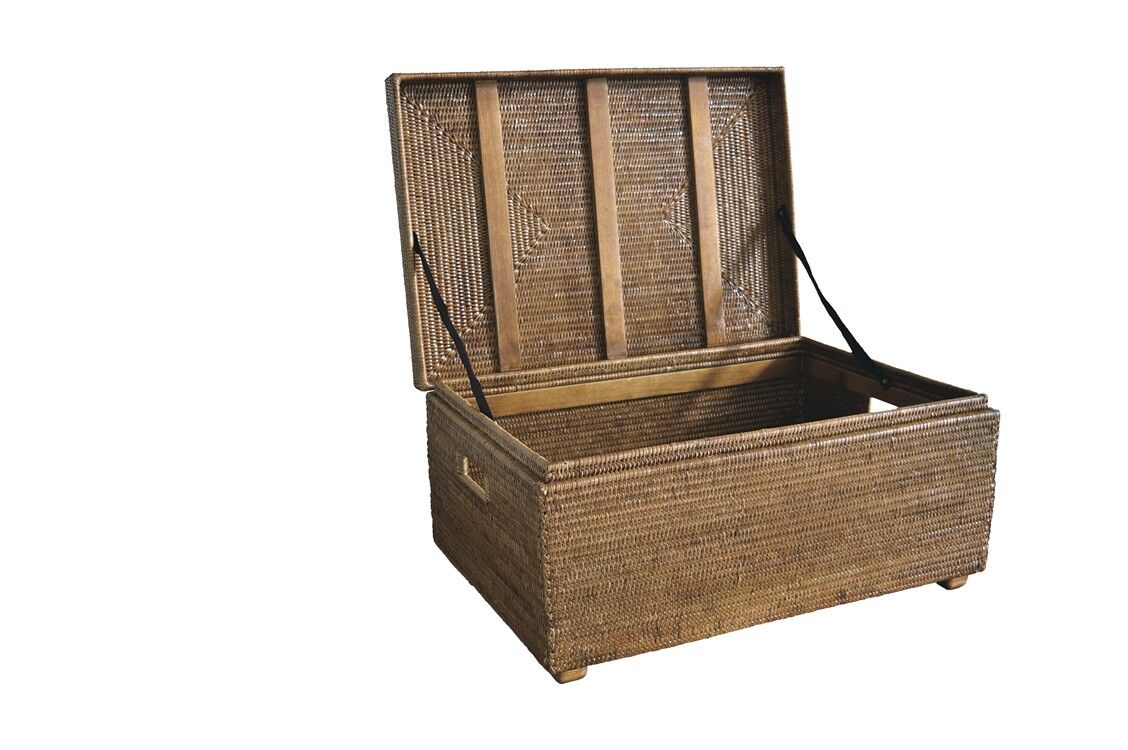 Cassapanca Marina in rattan miele