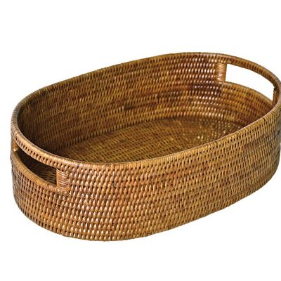 oval basket Calypso rattan honey