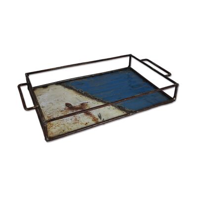 Upcycling tray plateau from oil barrel (small)