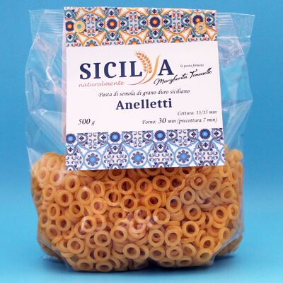 Pâtes Anelletti - Fabriquées en Italie (Sicile)