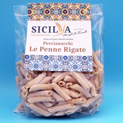 Pasta Penne Rigate Perciasacchi - Hergestellt in Italien (Sizilien)