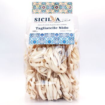 Pâtes Tagliatelles Nido - Fabriquées en Italie (Sicile) 3