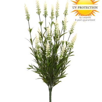 Artificial white Lavender 50 cm UV