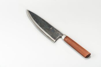 Couteau utilitaire, lame tranchante en acier au carbone, couteau utilitaire avec élégant manche ovale en bois de fer, fait à la main au Vietnam 20 cm 3