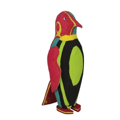 Figurine animale upcyclée pingouin M en tongs