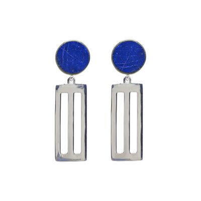 Boucles d'oreilles Upward - Argent 925 - Lapis lazuli