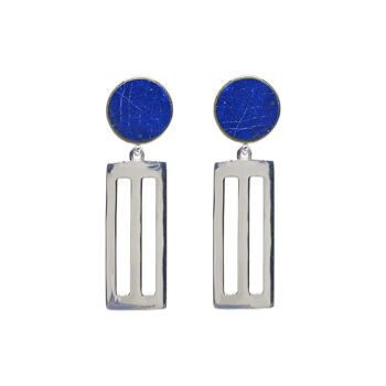 Boucles d'oreilles Upward - Argent 925 - Lapis lazuli 1