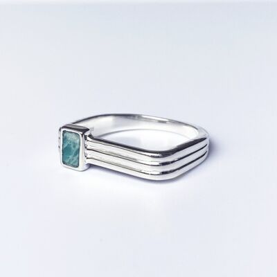 Bague Downward - Argent 925 - Amazonite