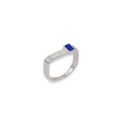 Bague Downward - Argent 925 - Lapis lazuli