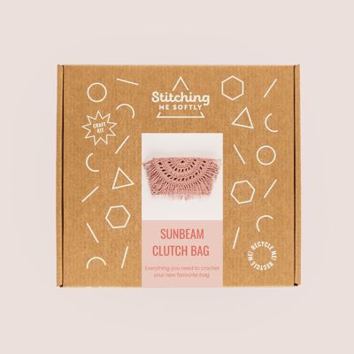 Kit pochette all'uncinetto Sunbeam - Rosa cipria