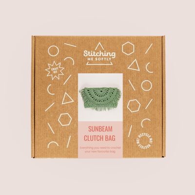 Sunbeam Crochet Clutch Bag Kit - Olive Green