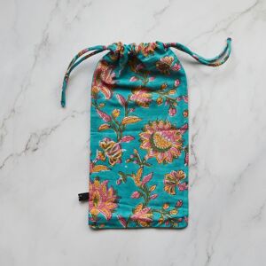 POCHETTE À THÉ ET IMPRIMÉ À LA BLOC - Bleu (Delhi)