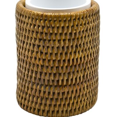 Resy honey and resin rattan cup holder