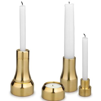 TRIO 3-in-1 candlestick - Brass